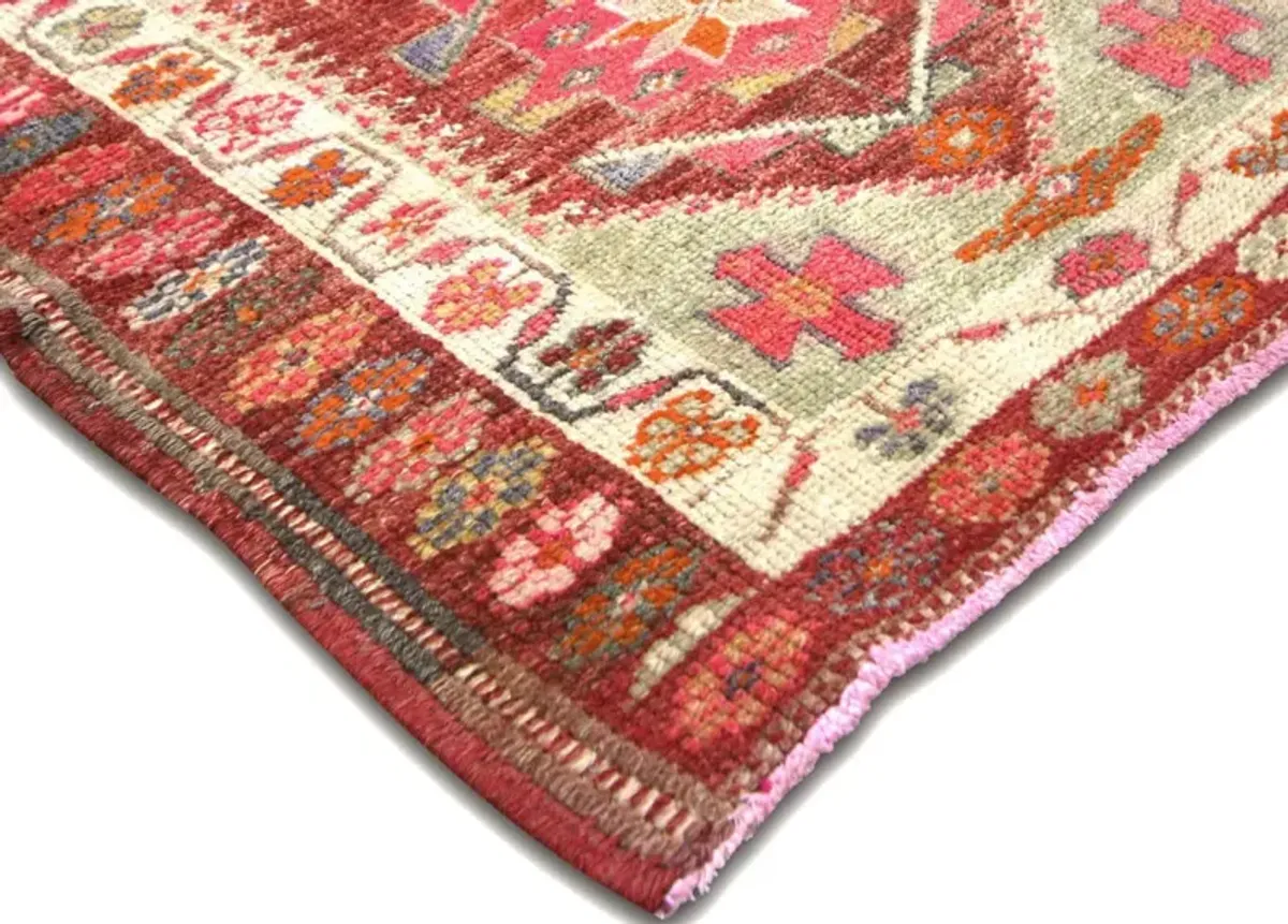 1960s Turkish Oushak Runner - 2'9"x11'11" - Nalbandian - Red