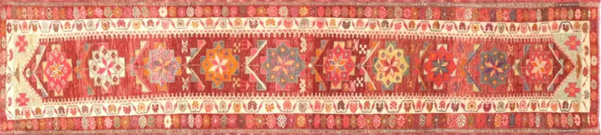 1960s Turkish Oushak Runner - 2'9"x11'11" - Nalbandian - Red