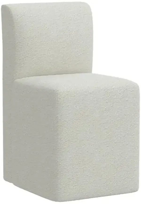 Graham Bouclé Dining Chair - White