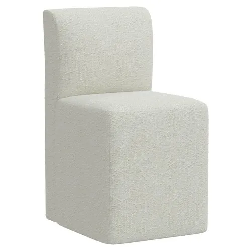 Graham Bouclé Dining Chair - White