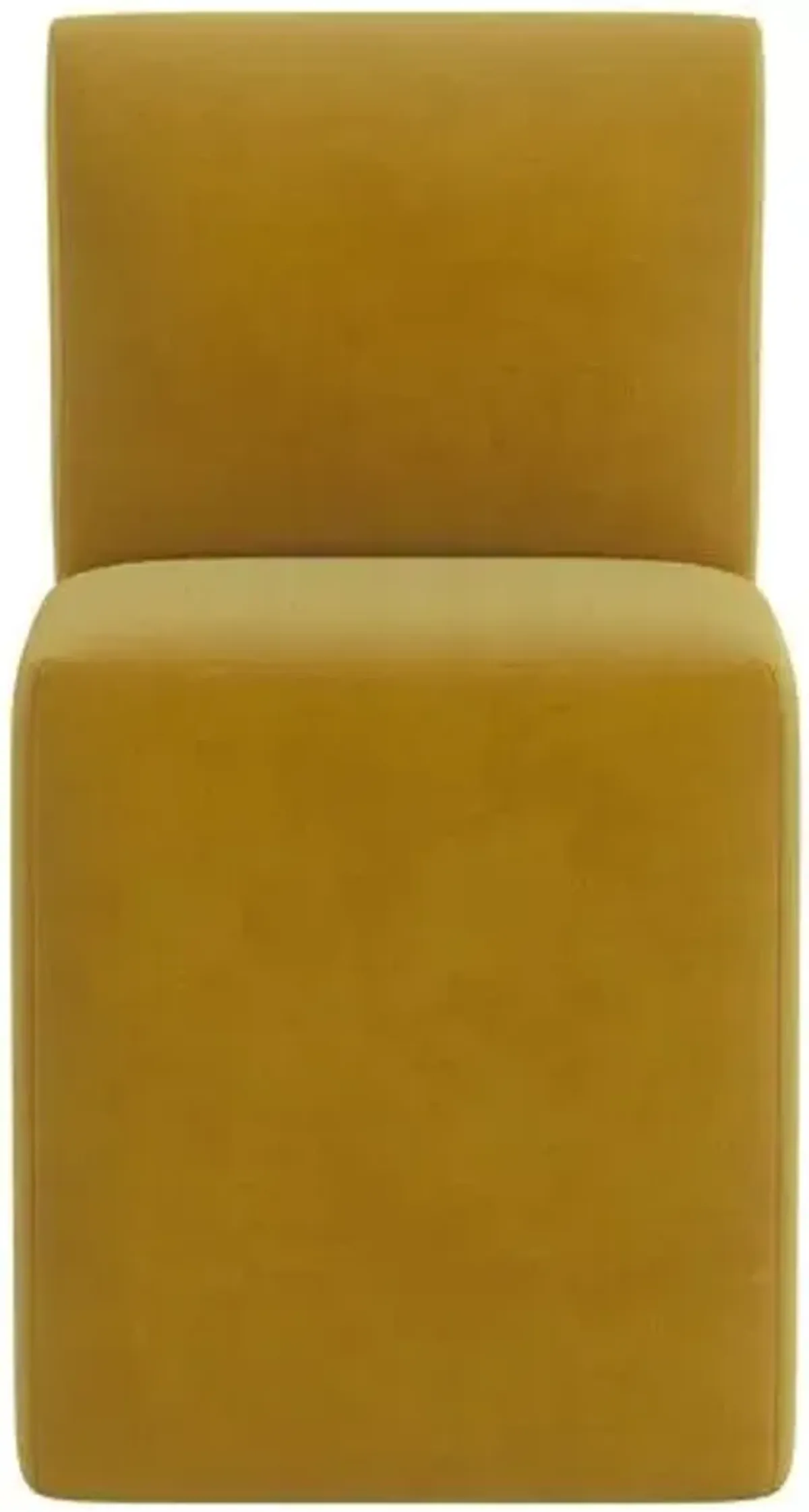 Graham Velvet Dining Chair - Yellow