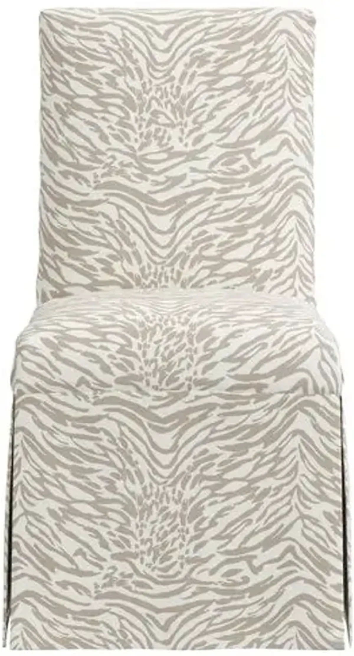 Owen Skirted Slipcover Side Chair - Lope - Beige