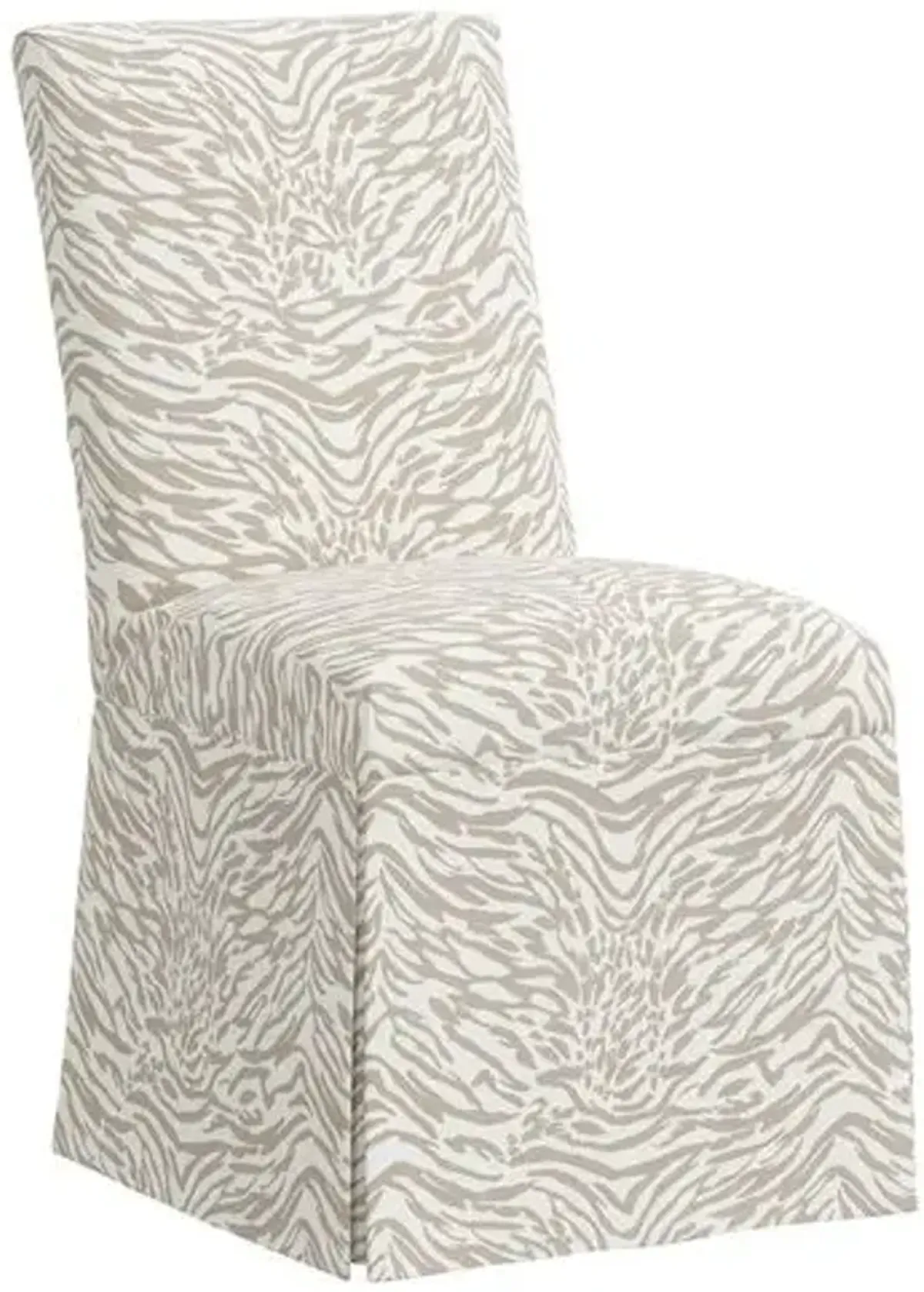 Owen Skirted Slipcover Side Chair - Lope - Beige