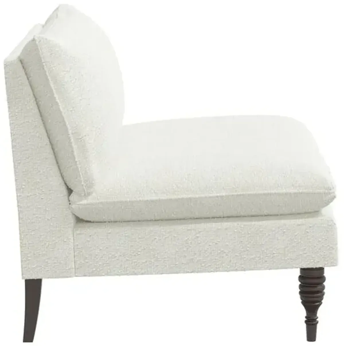 Brighton Bouclé Settee - White