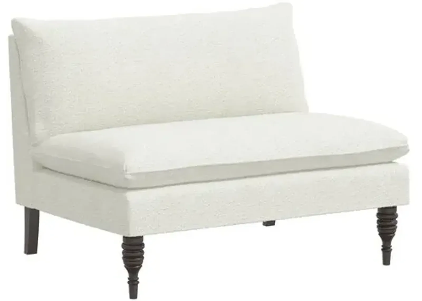 Brighton Bouclé Settee - White