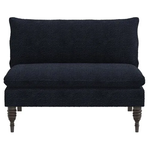 Brighton Bouclé Settee - Black