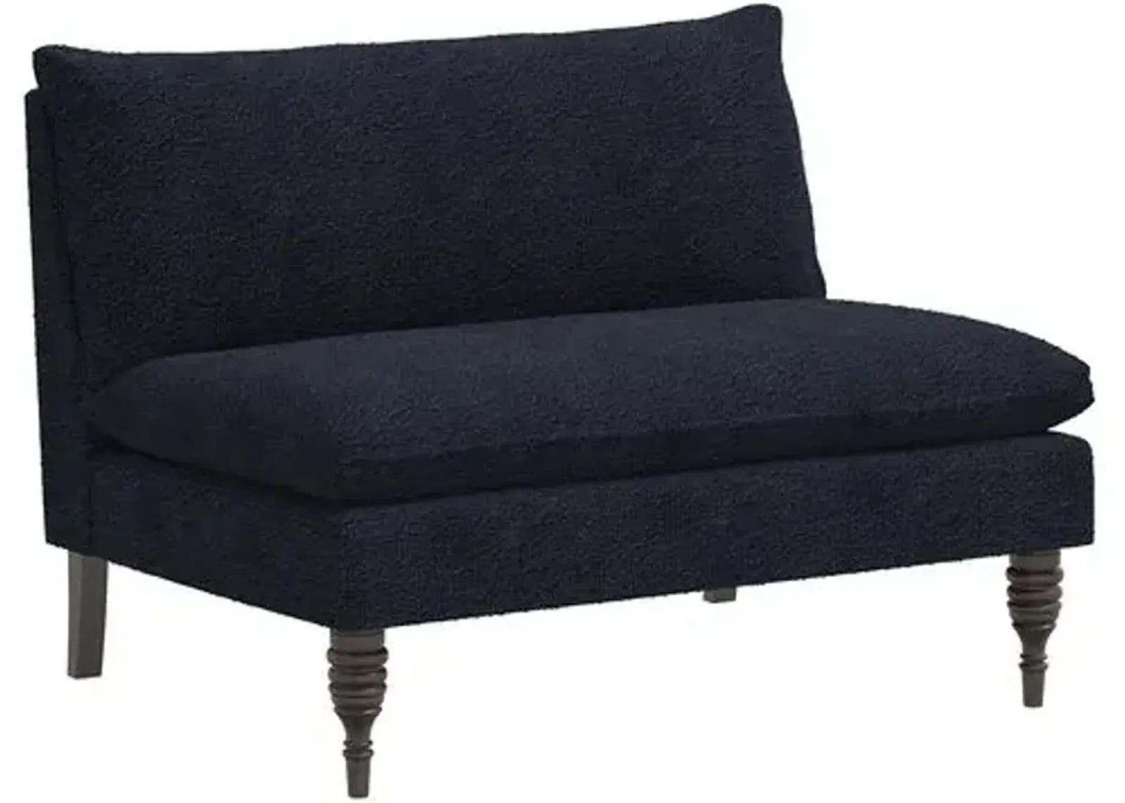 Brighton Bouclé Settee - Black