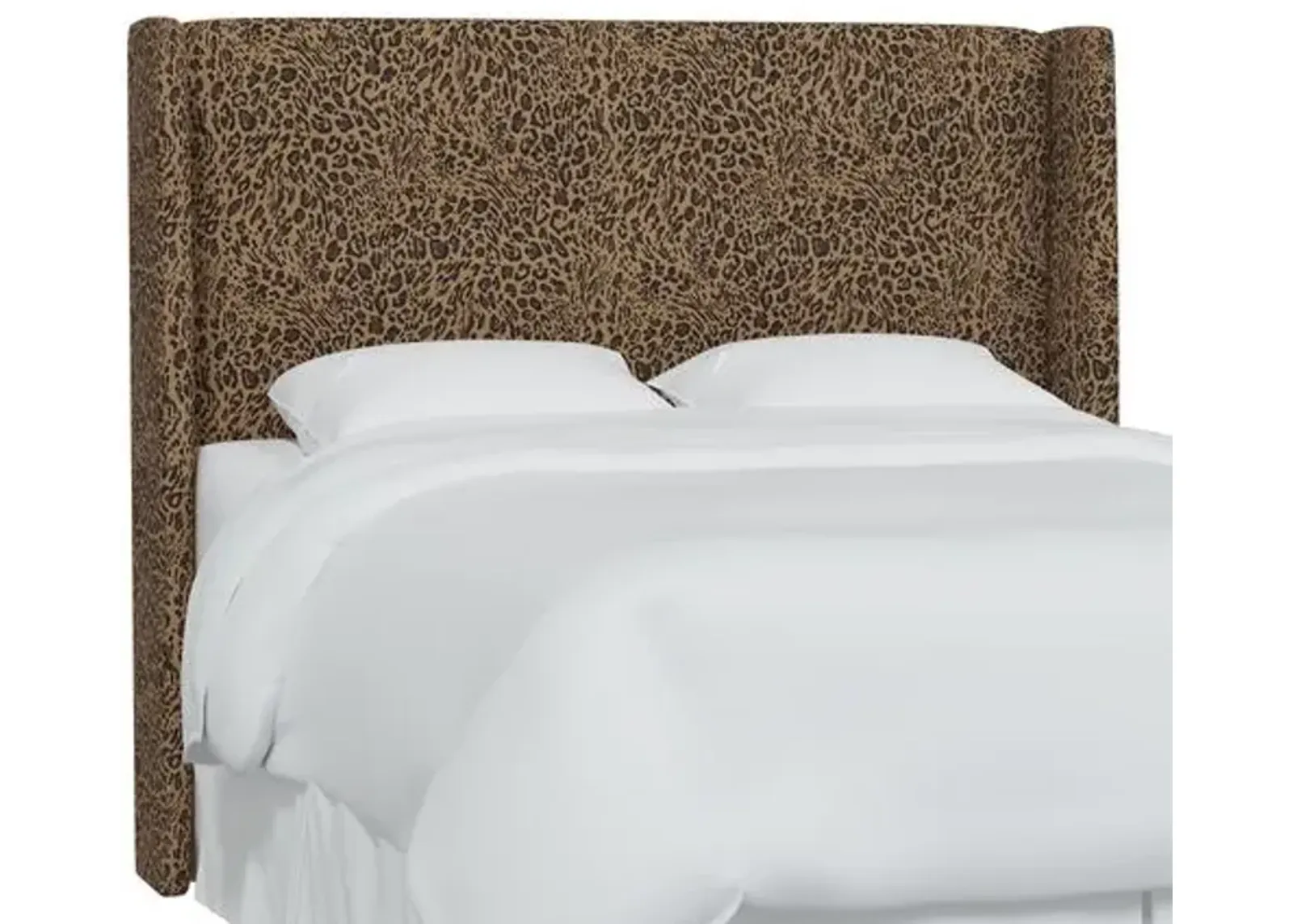 Kelly Pounce Wingback Headboard - Brown