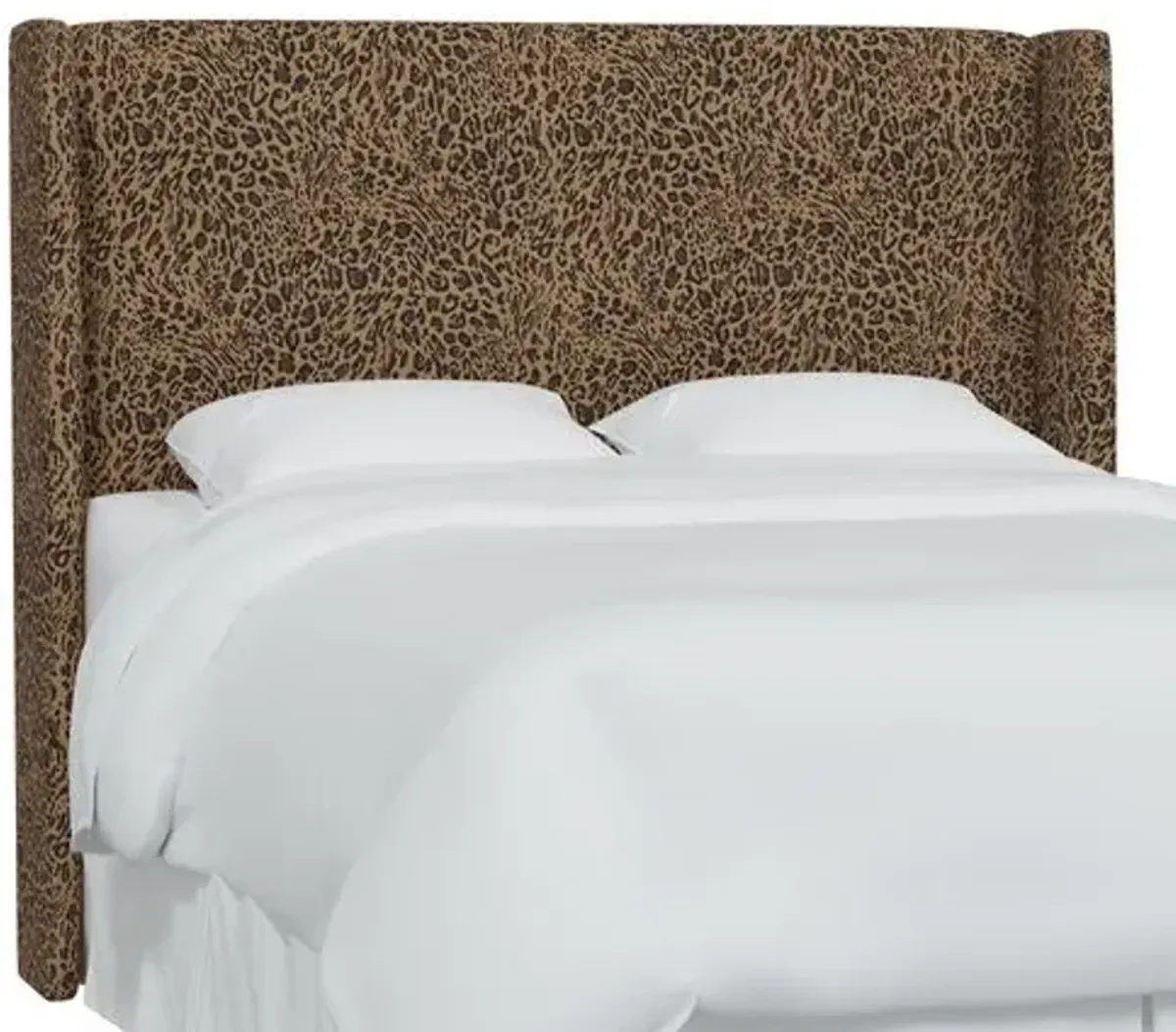 Kelly Pounce Wingback Headboard - Brown