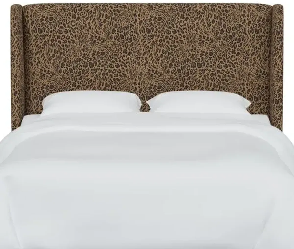 Kelly Pounce Wingback Headboard - Brown