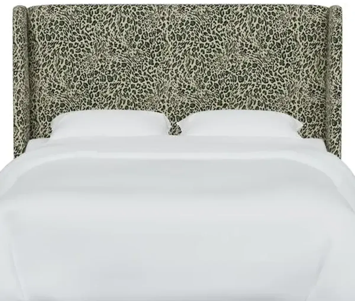 Kelly Pounce Wingback Headboard - Green