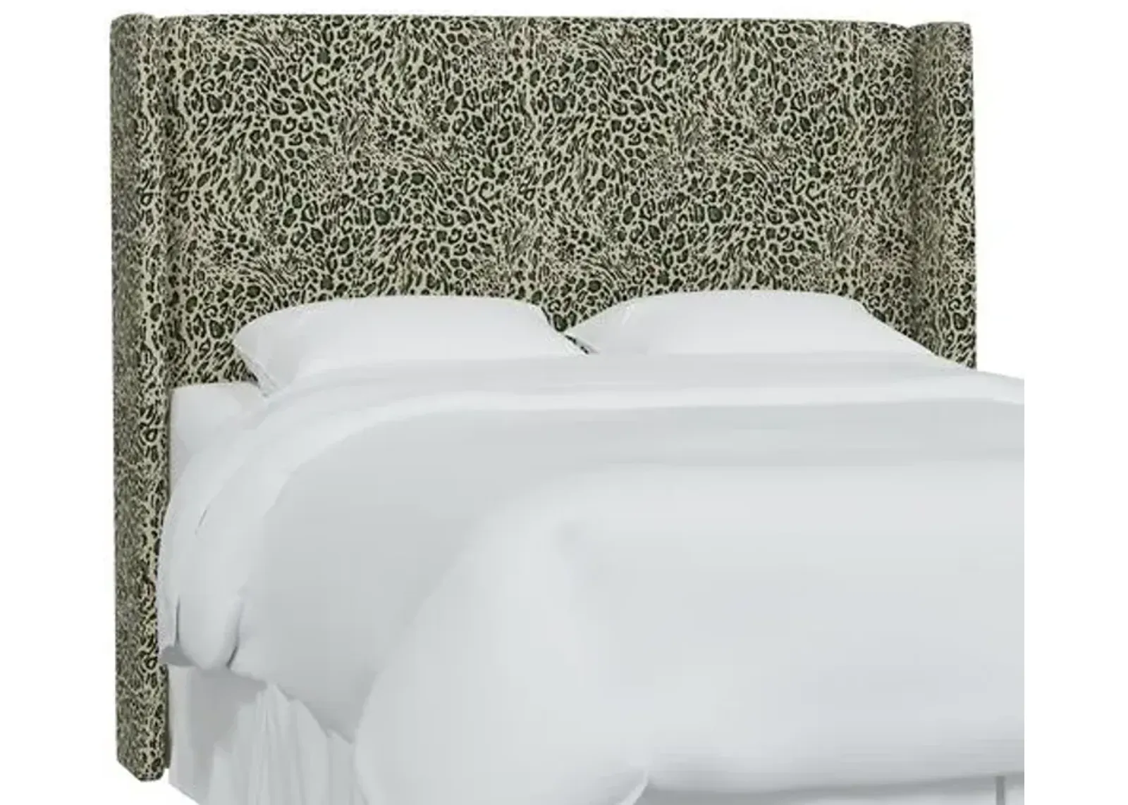 Kelly Pounce Wingback Headboard - Green