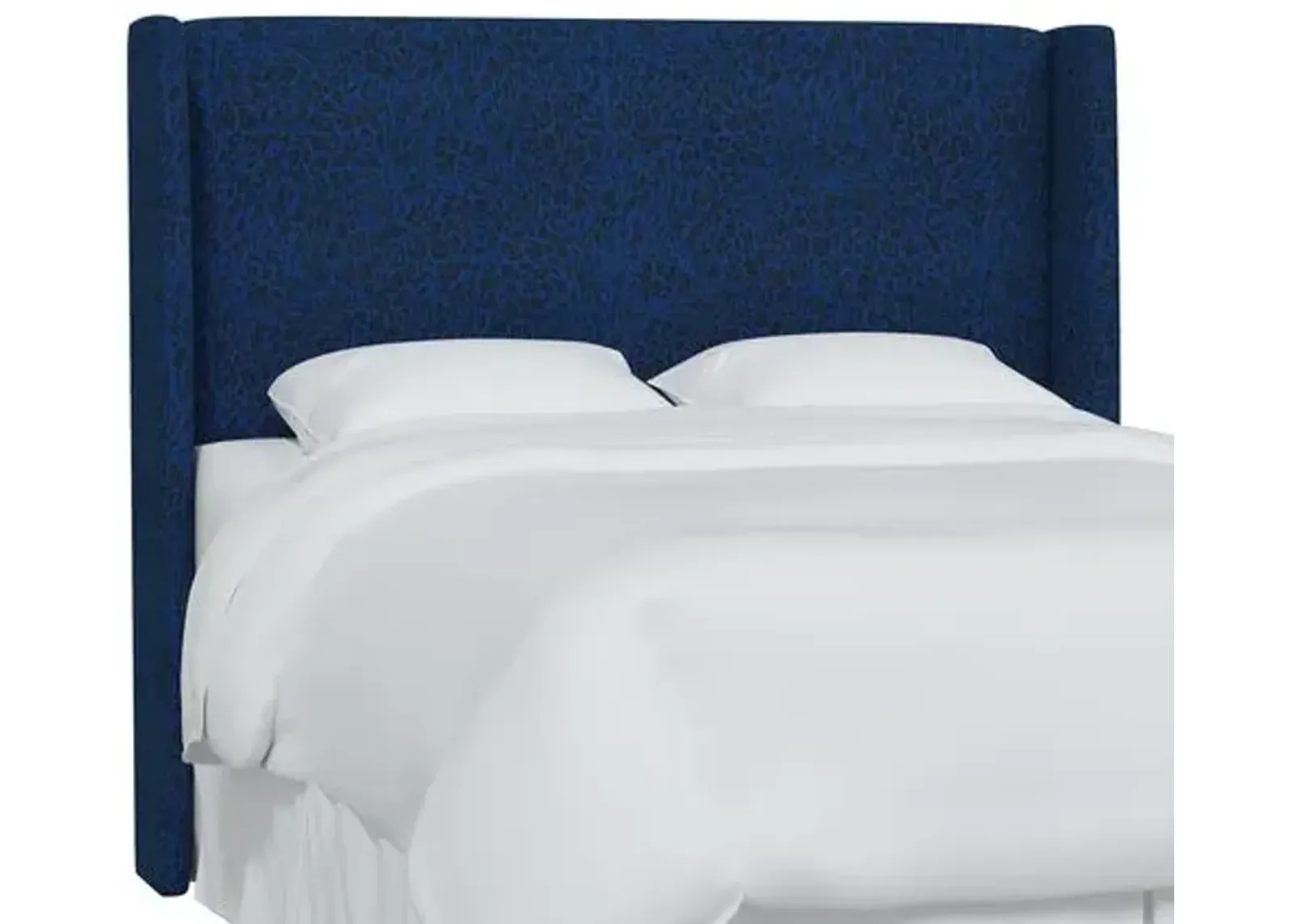 Kelly Pounce Wingback Headboard - Blue