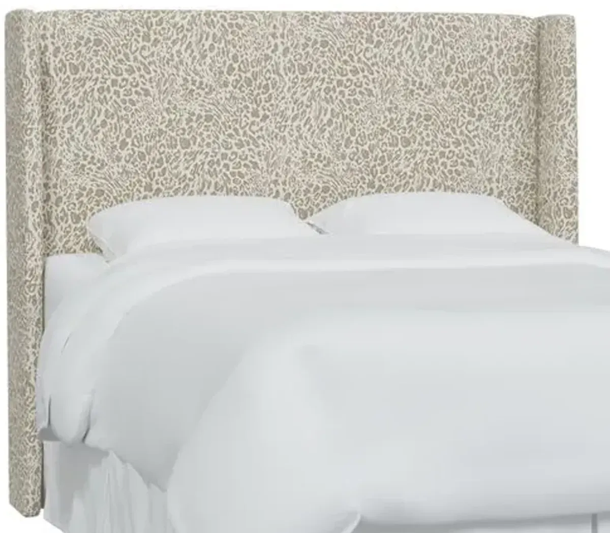 Kelly Pounce Wingback Headboard - Beige