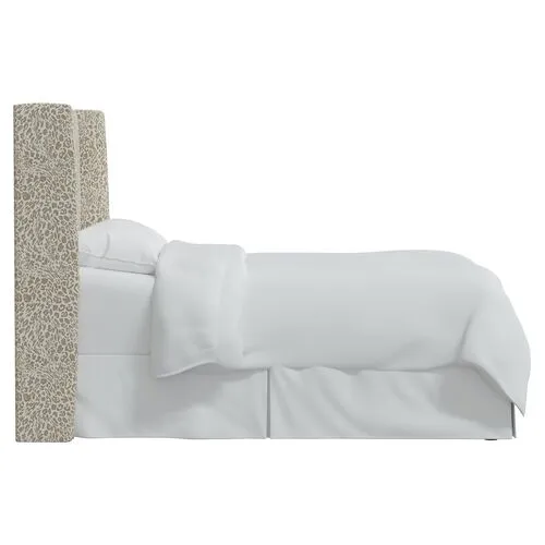 Kelly Pounce Wingback Headboard - Beige