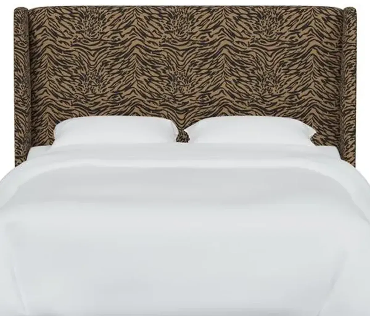 Kelly Lope Wingback Headboard - Brown