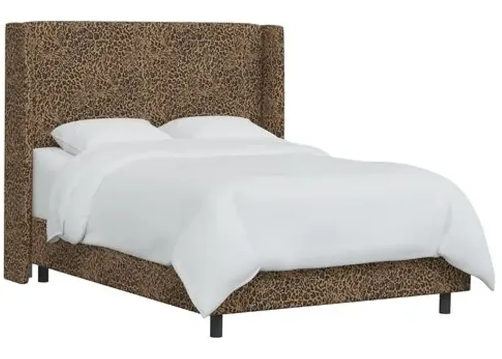 Kelly Pounce Wingback Bed - Brown, Comfortable, Durable