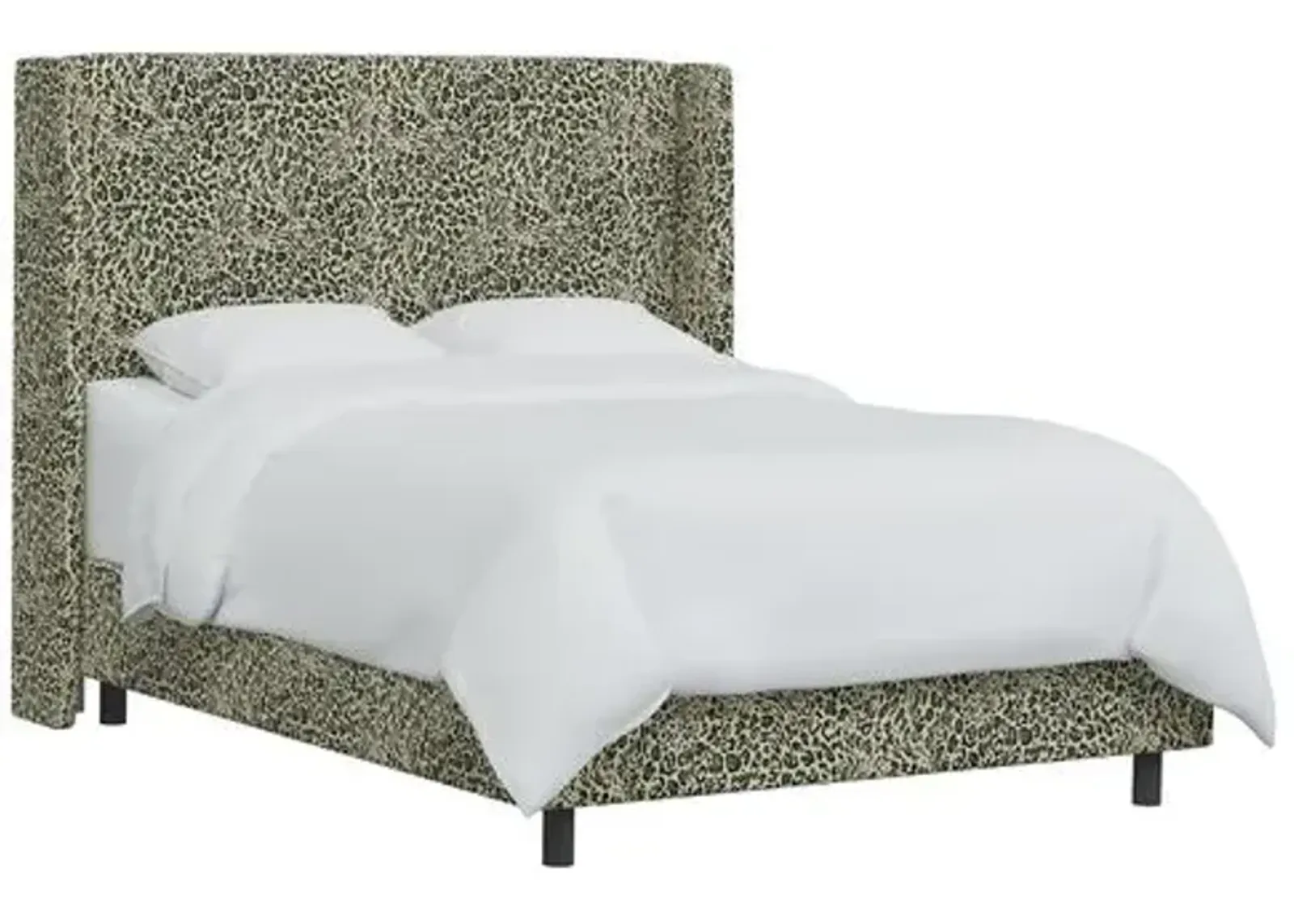 Kelly Pounce Wingback Bed - Green, Comfortable, Durable