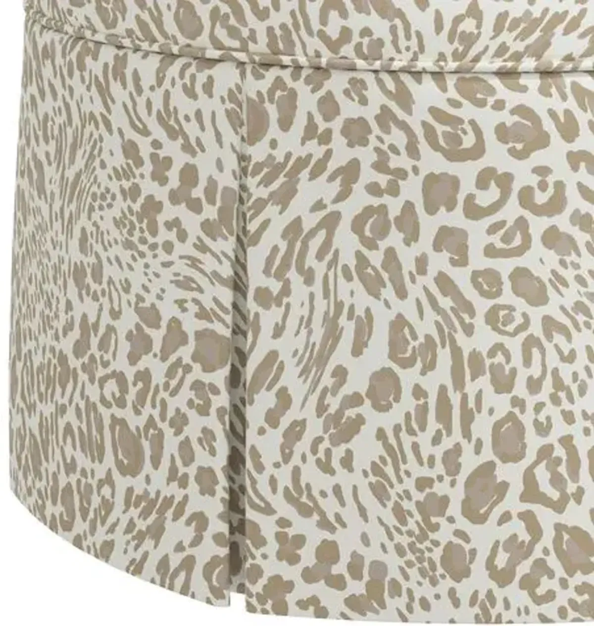 Liza Pounce Skirted Ottoman - Beige