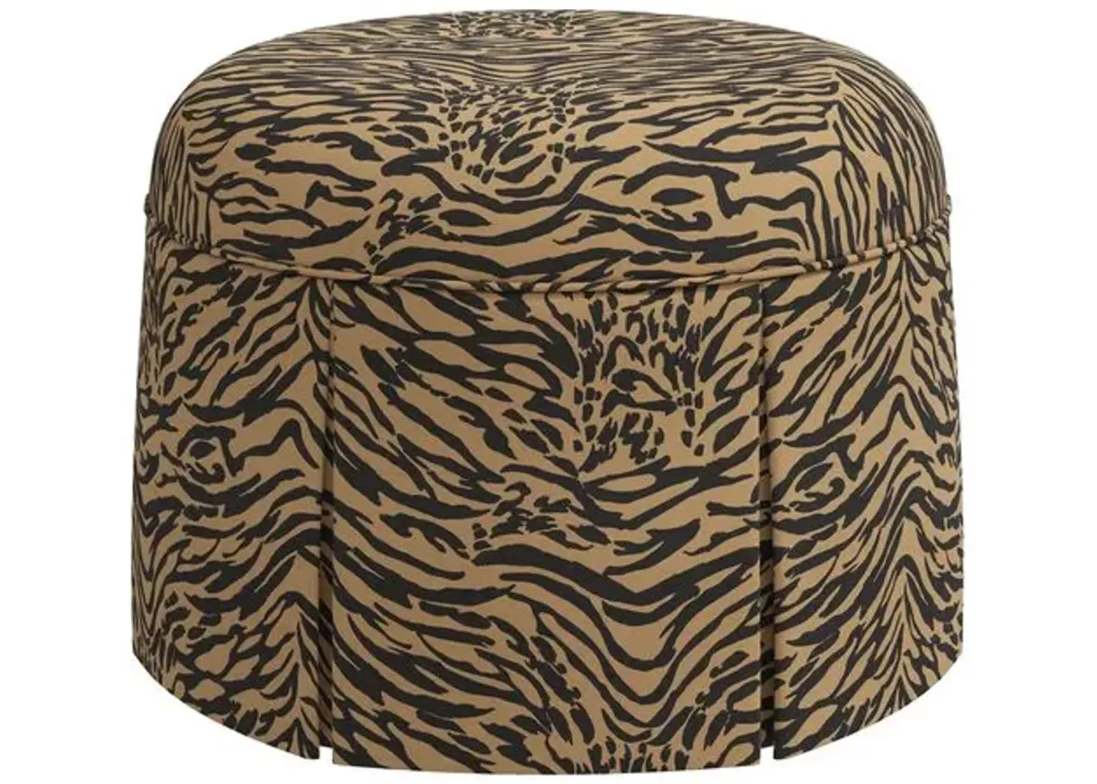 Liza Lope Skirted Ottoman - Brown