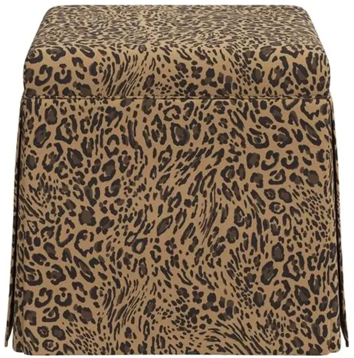 Anne Pounce Skirted Ottoman - Brown