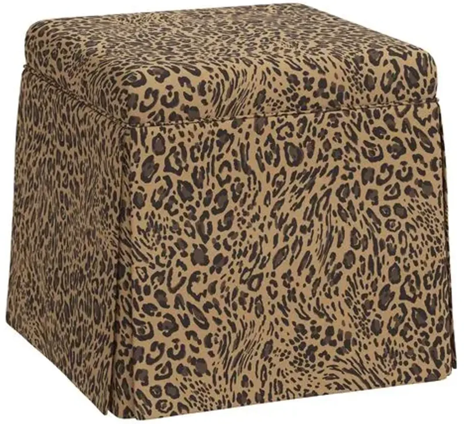 Anne Pounce Skirted Ottoman - Brown