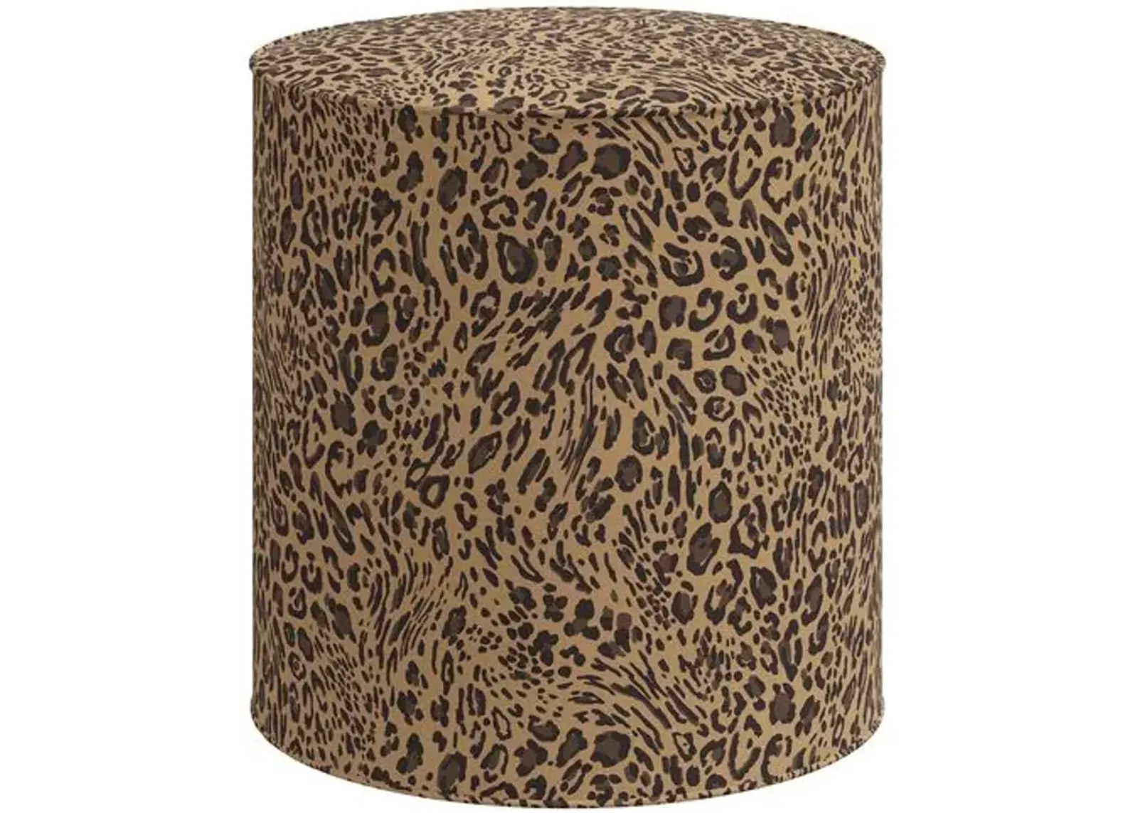 Harper Pounce Round Ottoman - Brown