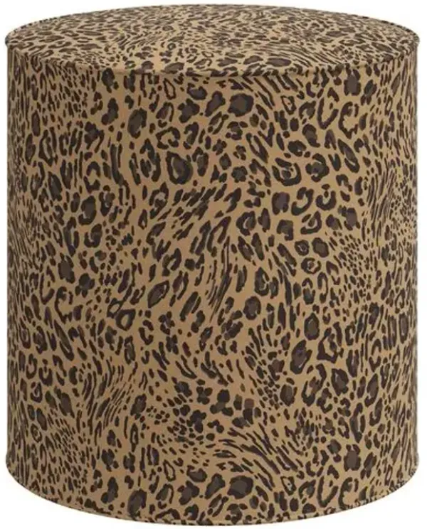 Harper Pounce Round Ottoman - Brown