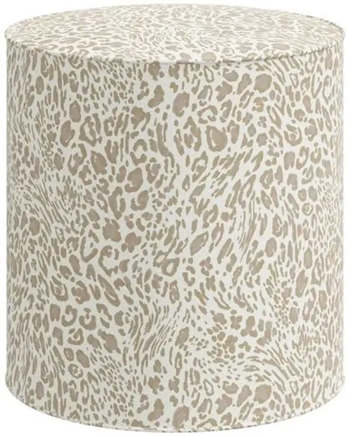 Harper Pounce Round Ottoman - Beige