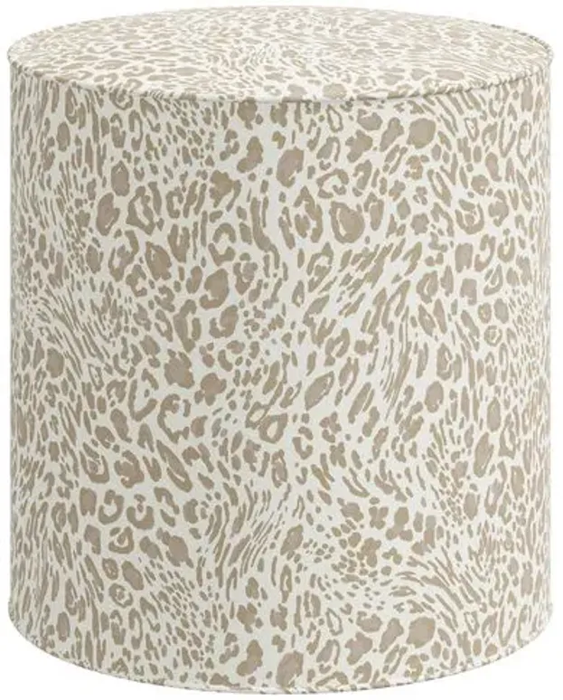 Harper Pounce Round Ottoman - Beige