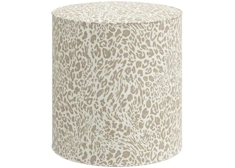 Harper Pounce Round Ottoman - Beige