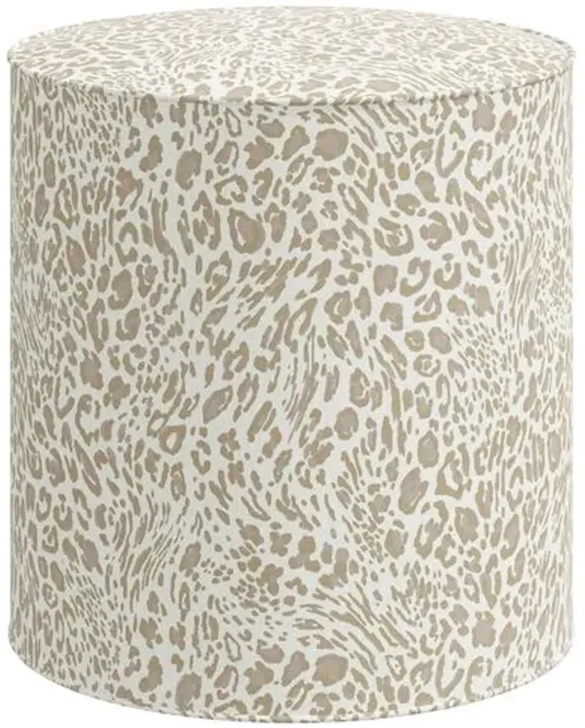 Harper Pounce Round Ottoman - Beige