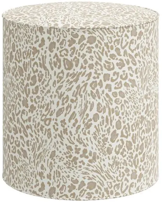 Harper Pounce Round Ottoman - Beige