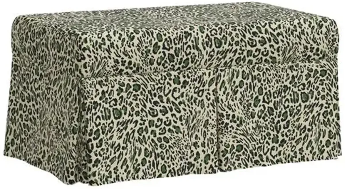 Hayworth Pounce Storage Bench - Green