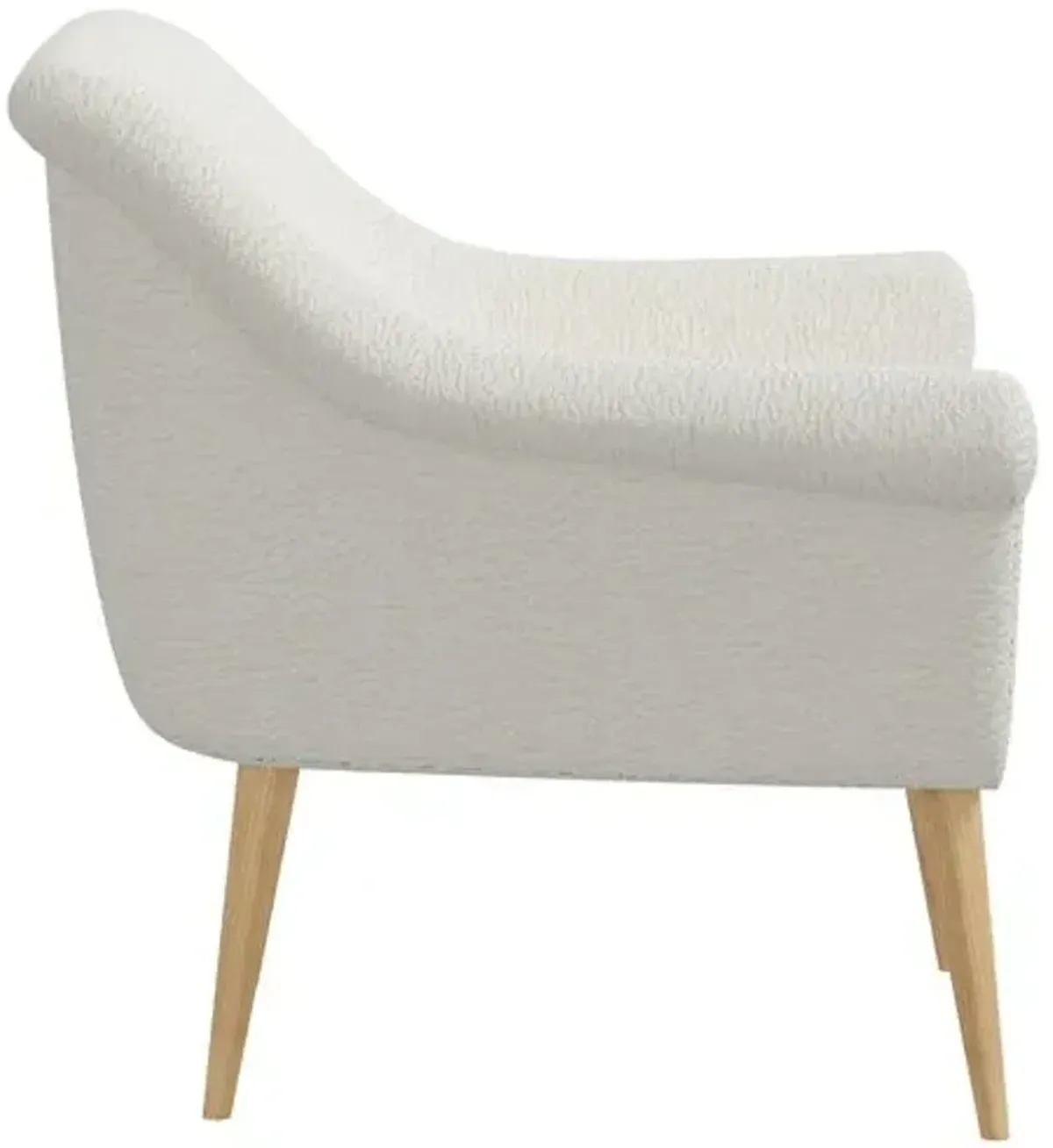 Sophie Sheepskin Chair - Natural - White