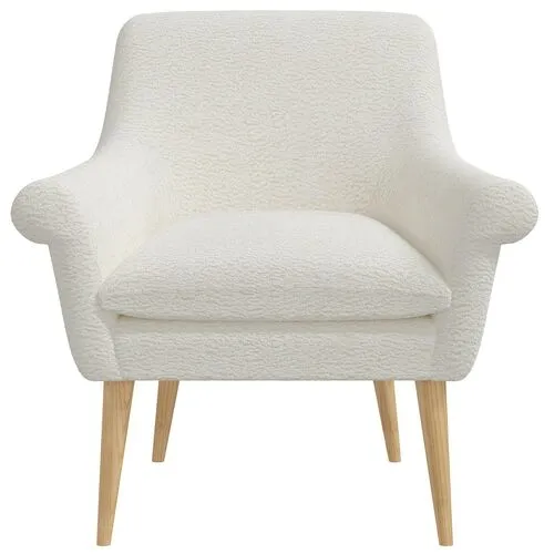 Sophie Sheepskin Chair - Natural - White