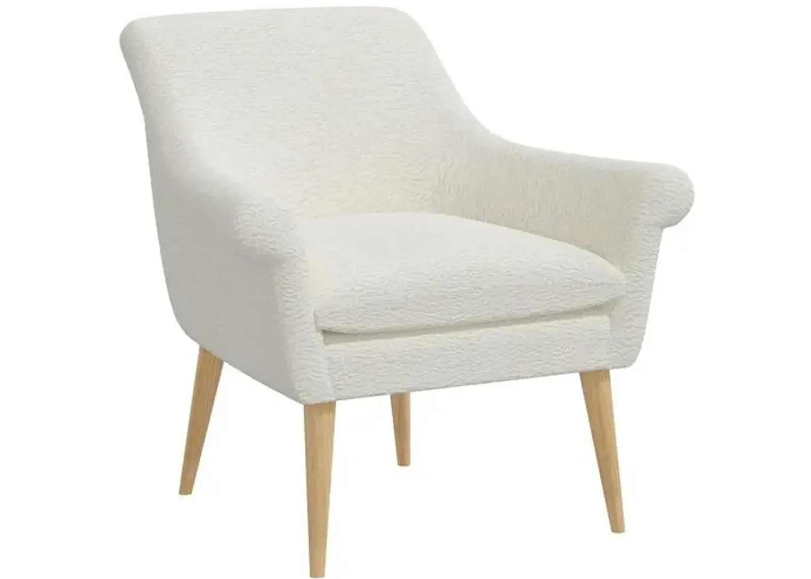 Sophie Sheepskin Chair - Natural - White