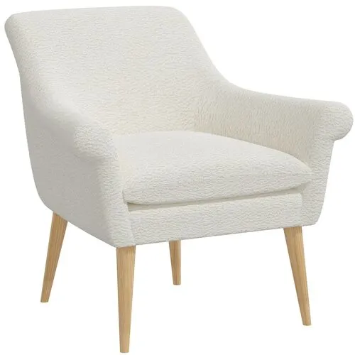 Sophie Sheepskin Chair - Natural - White