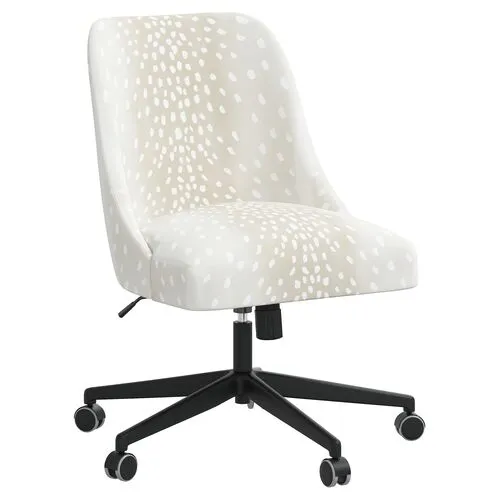 Celeste Fawn Stripe Desk Chair - Beige