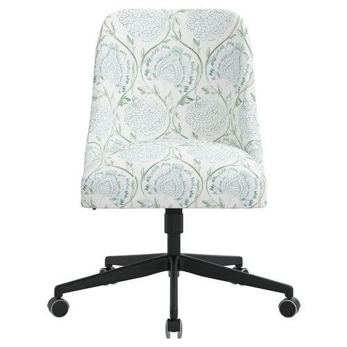 Celeste Desk Chair - Ranjit Floral - Green