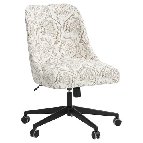 Celeste Desk Chair - Ranjit Floral - Brown