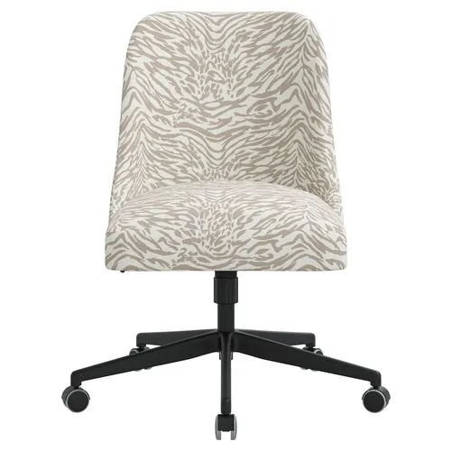 Celeste Lope Desk Chair - Beige