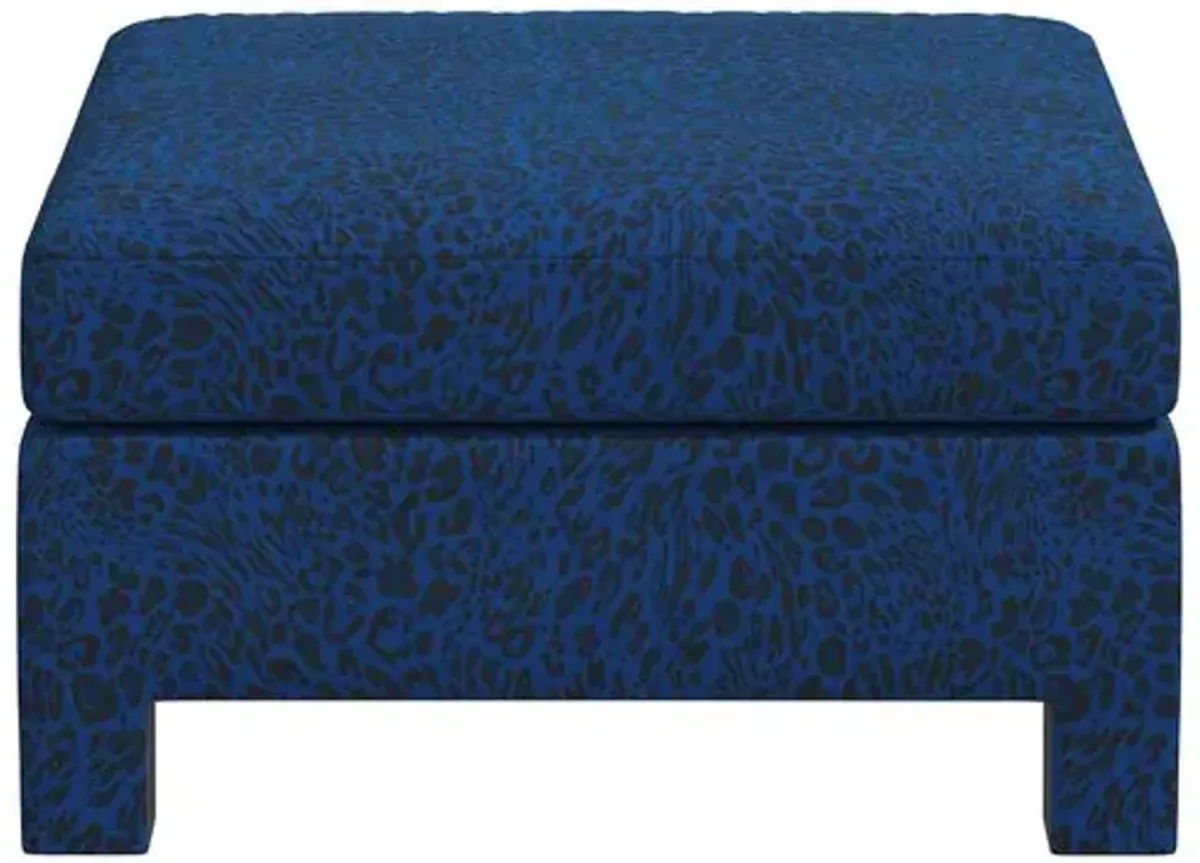 Bryn Pounce Ottoman - Blue