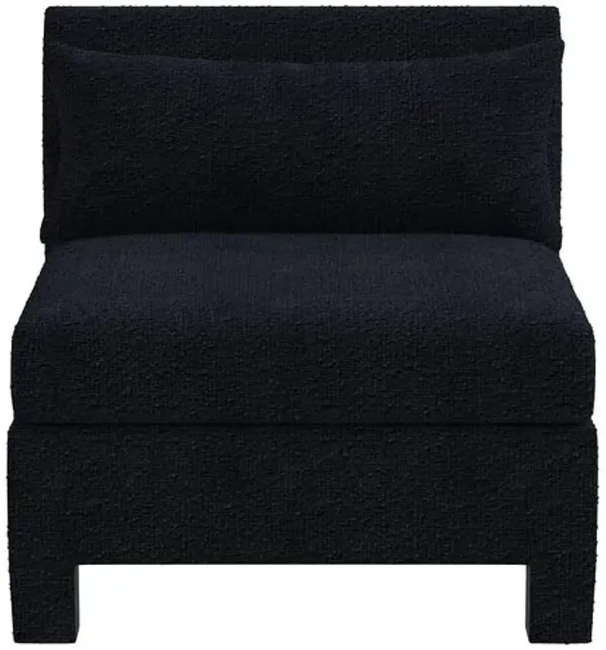 Bryn Bouclé Slipper Chair - Black