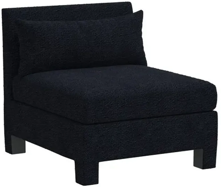 Bryn Bouclé Slipper Chair - Black