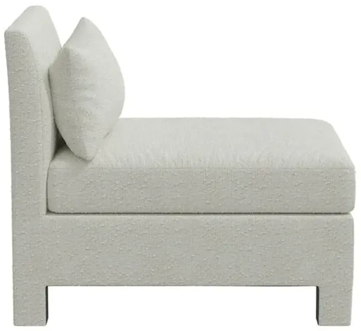 Bryn Bouclé Slipper Chair - White