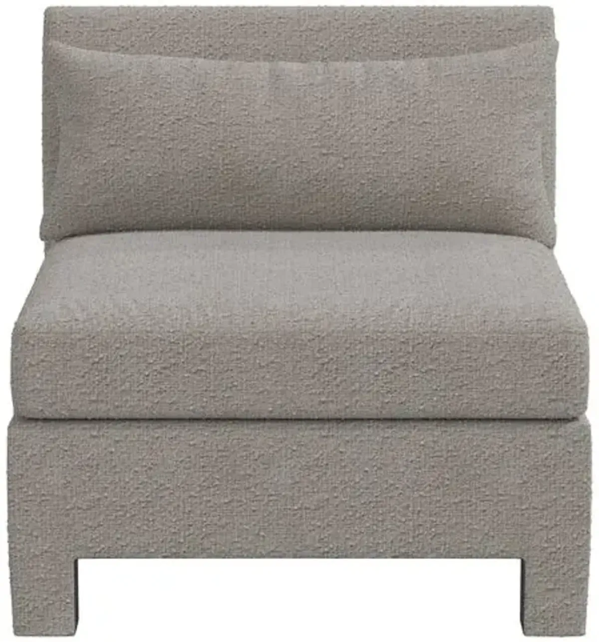 Bryn Bouclé Slipper Chair - Gray