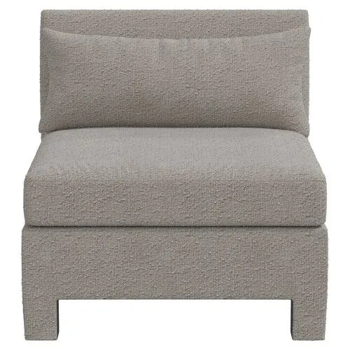 Bryn Bouclé Slipper Chair - Gray