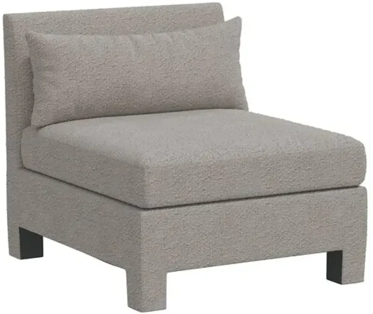 Bryn Bouclé Slipper Chair - Gray