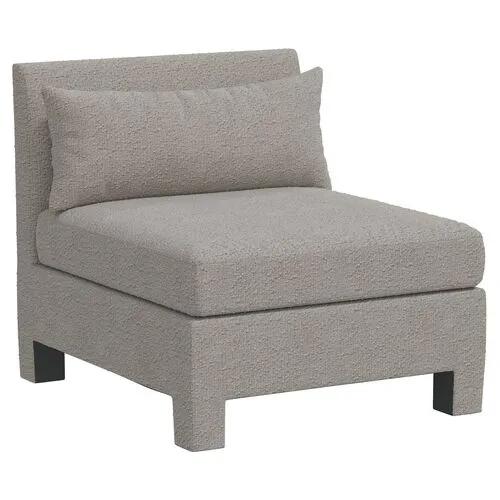 Bryn Bouclé Slipper Chair - Gray